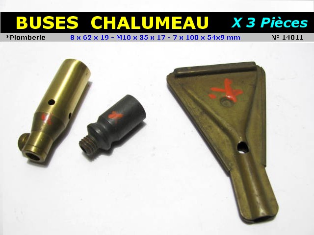 Buses divers pour chalumeaux (les 3 pieces)