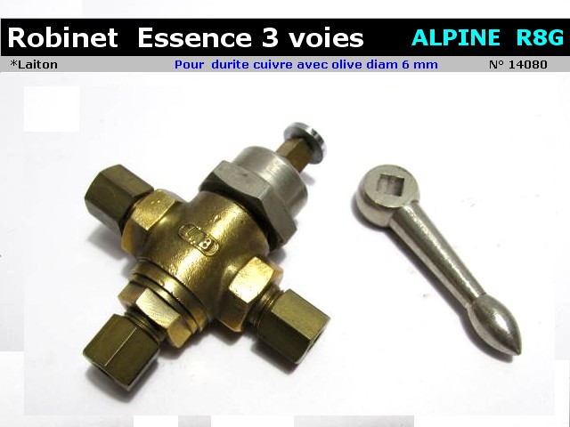 Robinet esssence 2 reservoirs RENAULT Alpine A110 R8 GORDINI  
