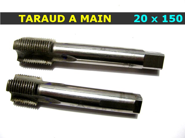 Taraud main M20x150 2 pieces