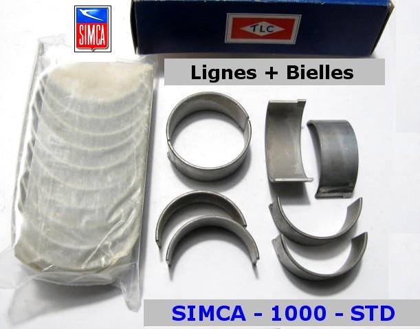 Coussinets de Lignes & de Bielles STD Simca 1000 TLC 91071 91072 (collection)