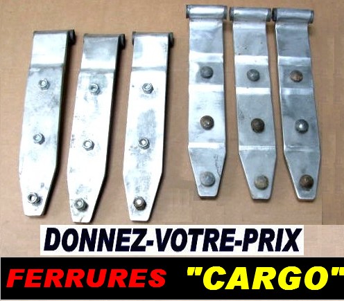 Ferrures de portes battantes AR de camion CARGO-VAN