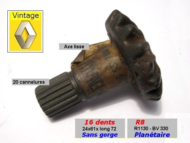 Planetaire Renault R8 & R10 bv 330 montage origine 05557801
