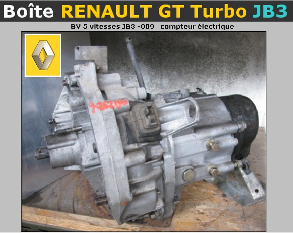 Boite 5 vitesses Renault 5 GT Turbo montage origine JB3-009 (vente sur place)