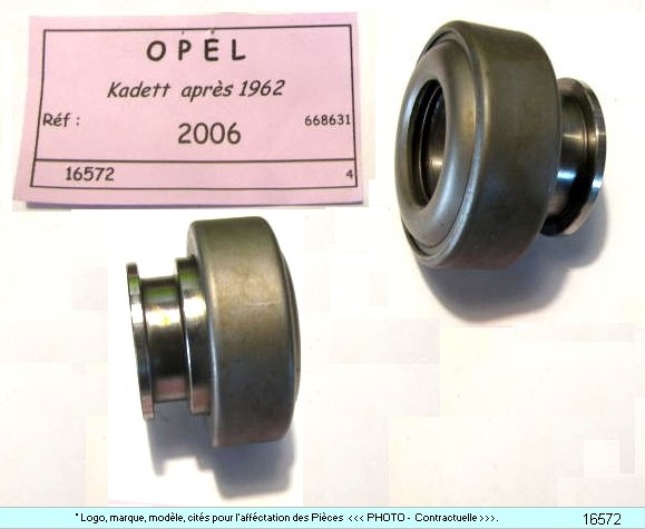 Bute embrayage OPEL Kadett & Manta A B C SKF 360272