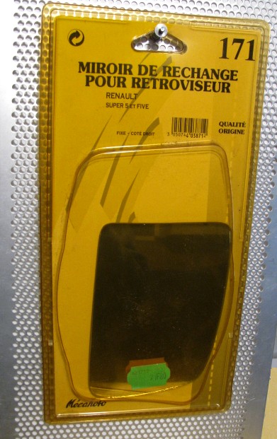 Glace retroviseur droit miroir de rechange vintage RENAULT Super 5 & Five 