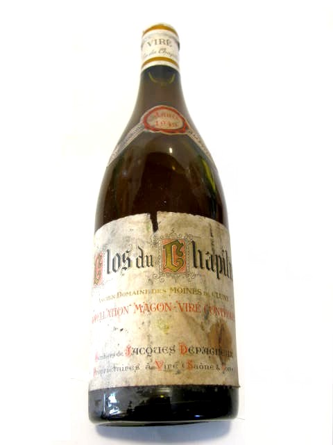Vin Blanc 1949 Clos du Chapitre Macon Vire ancien domaine des Moines de Cluny
