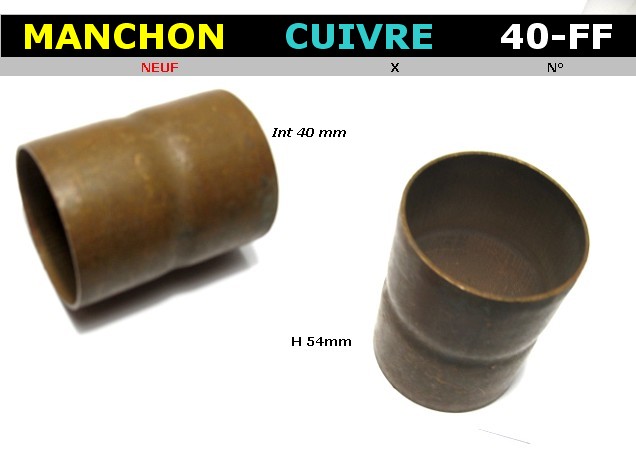 Raccord cuivre PLOMBERIE manchon 40 FF