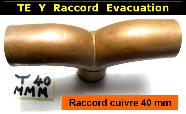 Raccord cuivre PLOMBERIE TE Y 40MMM