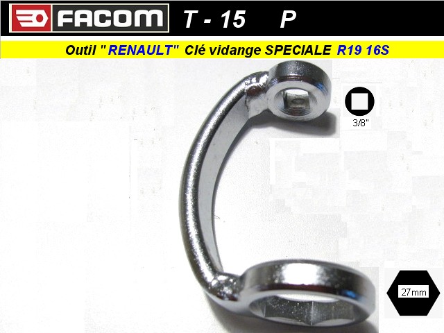 Clé Facom spécifique Renault 19 16S pose dépose rapide filtre à Huile  (outillage atelier) 