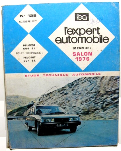 PEUGEOT 604 Essence SL  Revue technique LEA 125