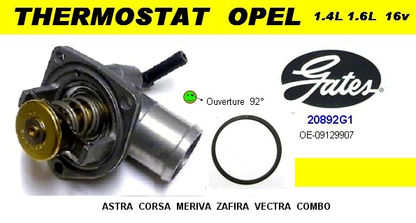 Bloc thermostat OPEL Astra Corsa Meriva Zafura Vectra Combo 1.4L & 1.6L 16v