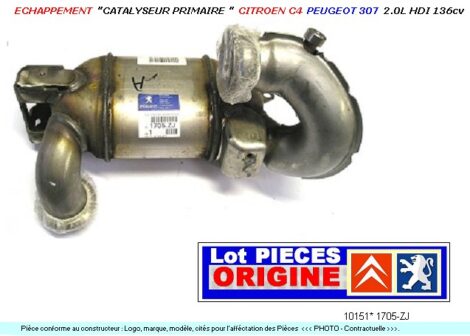 Echappement catalyseur Citroen C4 Peugeot 307 2.0L Hdi 136cv 100% origine PSA promo 31/03/25