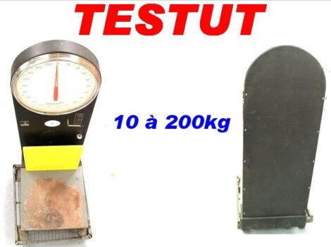 Acompte 50€ - Balance 10 à 200 kg TESTUT TRAYVOU plateau en acier (Vente sur place)