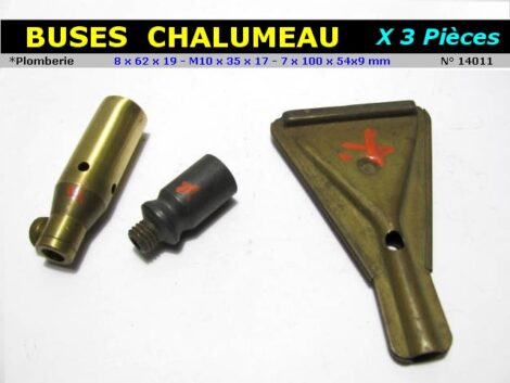 Buses divers pour chalumeaux (les 3 pieces)