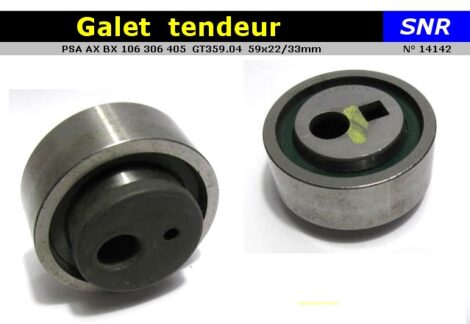 Galet tendeur PSA AX BX C15 CX FIAT PEUGEOT 59x22 mm - SNR GT359.04