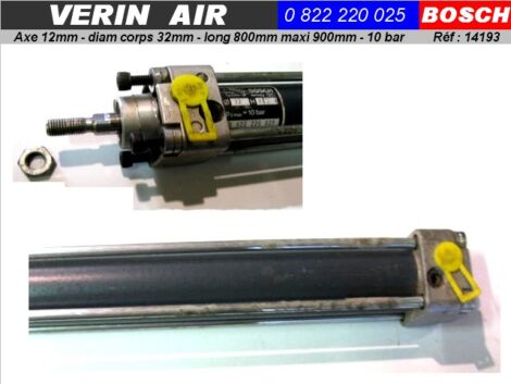Verin pneumatique double éffet  - long x 800-900 x diam 32  x  force 10bar