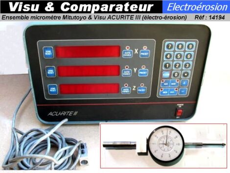Visu Acurite III avec son comparateur Mitutoyo - Machine Eléctroérosion – Image 2