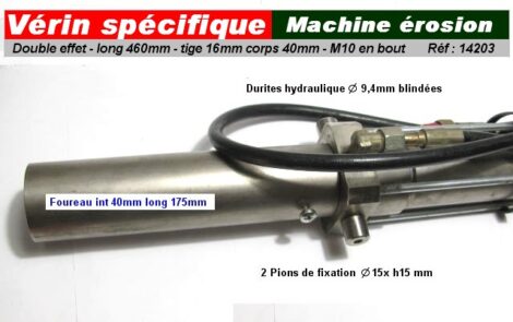 Vérin Spécifique machine érosion - Axe 16 longueur 460 mm - Pour Férus – Image 3