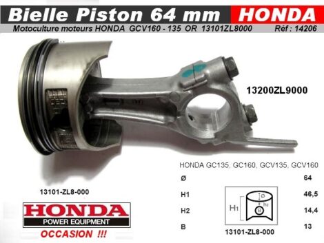Bielle & piston 64mm STD -  pièce motoculture HONDA GCV160 – Image 2