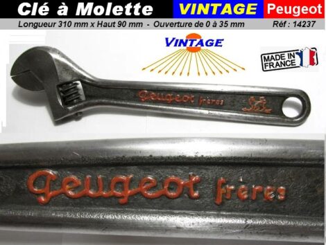 VINTAGE - Peugeot frères - Clé à molette longueur 310mm ouverture 34mm