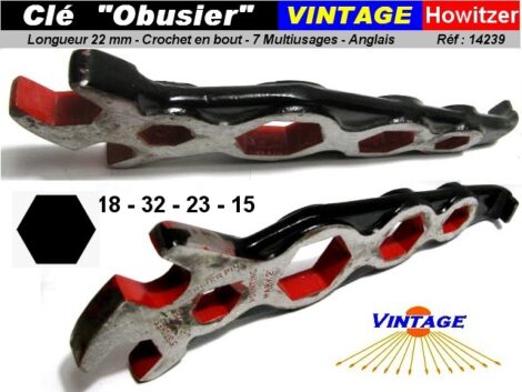 VINTAGE - Clé HOWITZER - Obusier longueur 220mm - 7 positions – Image 2