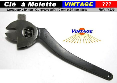 VINTAGE - Clé à molette contre coudée -  longueur 250 mm ouverture 10 à 24 mm – Image 2