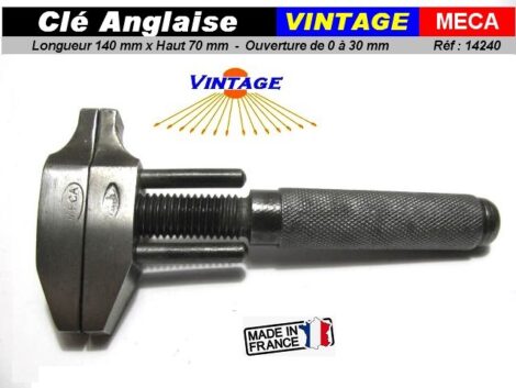 VINTAGE - Clé Anglaise - Petite longueur 140 mm ouverture 0 mm à 30 mm