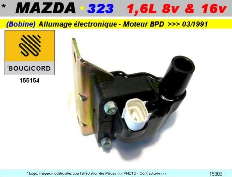 Bobine Ford Ranger Mk2 2.2L - Mazda 323 1600 1800 - OE 4132292