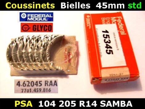 Coussinets de Bielles PSA - Ax Bx C15 Lna Visa - 104 R14 205 Samba -  STD 45mm - F M 62045 RA
