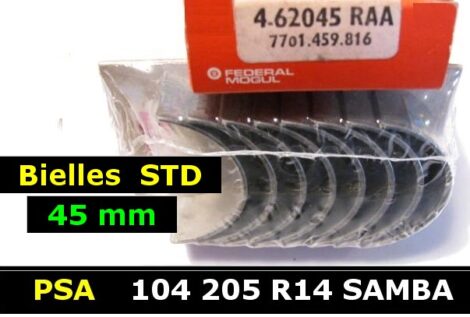 Coussinets de Bielles PSA - Ax Bx C15 Lna Visa - 104 R14 205 Samba -  STD 45mm - F M 62045 RA – Image 2
