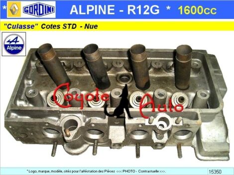 Acompte 50€ - Culasse nue Renault Alpine A110 R12 Gordini 1600cc (Vente sur place)
