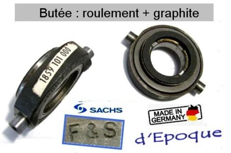 Butee embrayage - CITROEN 2cv 3cv 1er montage (roulement & graphite)