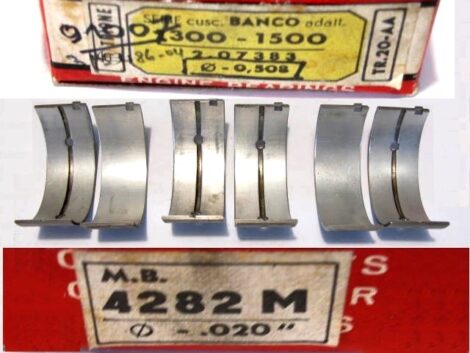 Coussinets de Ligne SIMCA Aronde 1300 3 paliers Flash (Reparation 0.50mm)