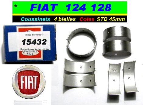 Coussinets de bielles FIAT 124 128 -  STD 45 mm (2 trous)