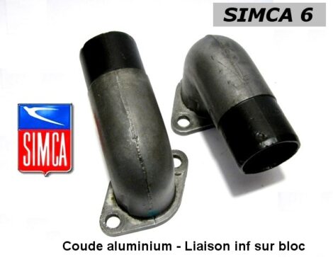Conduits eau - Coude aluminium sur bloc - SIMCA 6 – Image 2