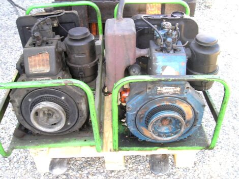 Acompte 50€ - Lot 2 Groupes Electrogène LOMBARDINI Génélec 6 kVA pour pièces (Vente sur place)