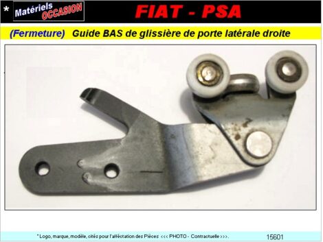 Guide de porte latérale droite - JUMPER BOXER DUCATO 1994 à 2002