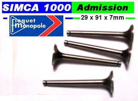 Soupapes Admission SIMCA 1000 45cv 29 x 91 x 7 mm floquet monopole 4755