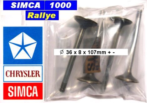 Soupapes Admission SIMCA 1000 Rallye I II III  36x8x107 mm CHRYSLER