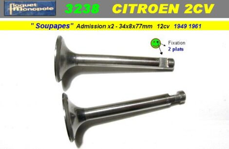 Soupapes Admission - CITROEN 2cv 375cc en 425cc (vente sur place)