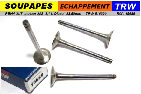 Soupapes Echappement RENAULT R18 R20 R21 R25 Espace Trafic - diesel 2100cc mot JS8