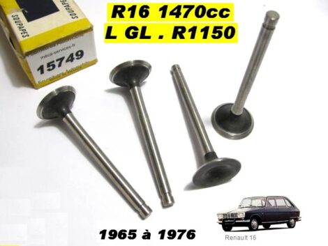 Soupapes Admission RENAULT 16 GL 1470cc - R1150 - 35x8x103 mm - mot 697.01