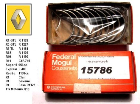Coussinets de Ligne RENAULT 4 GTL R5 GTL R8 Super5 - STD 46mm - moteurs cleon fonte – Image 3