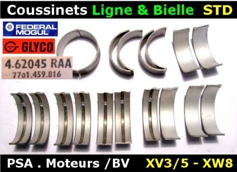 Coussinets de Bielles & de Lignes PSA Visa 104 R14 Samba cotes STD mot XW3