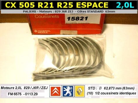 Coussinets de Ligne CITROEN CX 505 STi Ti Espace R21 R25 RENAULT 2.1L Diesel J8S – Image 2