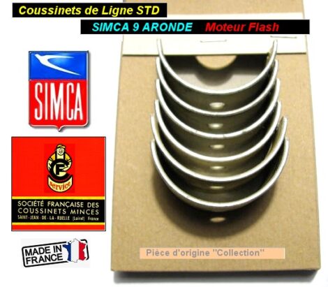 Coussinets de Ligne SIMCA 9 Aronde Moteur 3 Paliers -  STD 45mm CF1023 – Image 2
