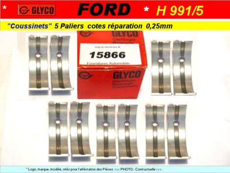 Coussinets de paliers FORD Escort 1.3L 1.6L après 1981 (réparation 0.25mm)
