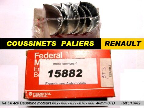 Coussinets de Ligne - RENAULT Dauphine R4 R5 R6 - Diam STD 40 mm - FM 6368