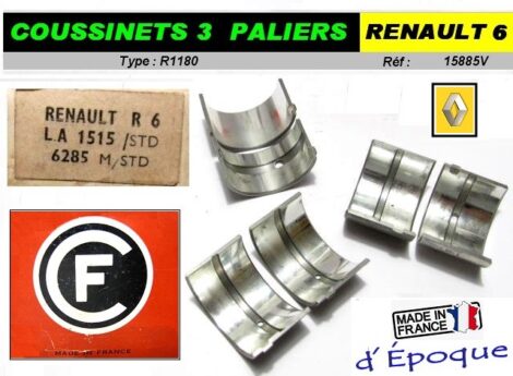 Coussinets de Ligne RENAULT R6 Diam STD 40 mm moteurs Ventoux