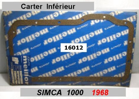 Joint de Carter Inférieur - SIMCA 1000 1000S - 1968 - MEILLOR 16012